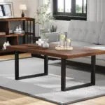 Industrial Coffee Table, Walnut, 39 Inch_03
