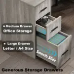 L Shaped Desk with File Cabinets, Light Grey Oak_04