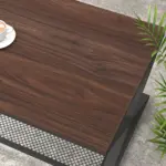 X Shaped Leg 2 Tier Coffee Table, Walnut, 47 Inch_04