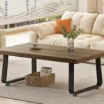 Minimalist Coffee Table, Rustic Oak, 47 Inch_04