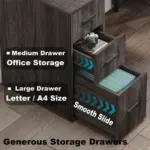 L Shaped Desk with File Cabinets, Dark Gray Oak_04