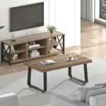 Minimalist Coffee Table, Rustic Oak, 39 Inch_05