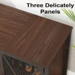 70.86” Wine Cabinet with Fridge Space, Walnut_05