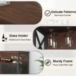 Coffee Bar Cabinet for Liquor and Glasses, Walnut_05