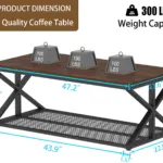 Coffee Table with Storage, Walnut, 47 Inch_06