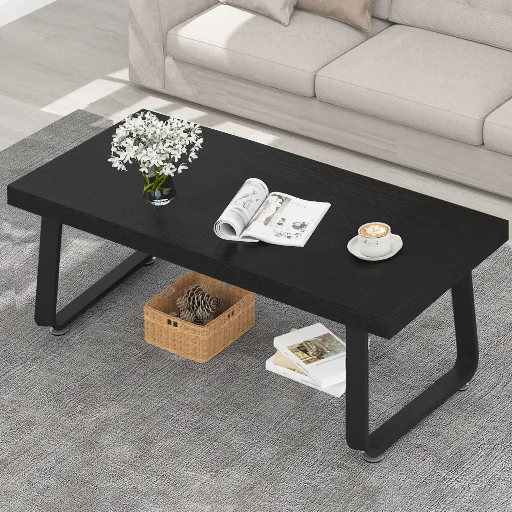 Minimalist Coffee Table, Black Oak, 47 Inch_06
