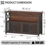 Coffee Bar Cabinet for Liquor and Glasses, Walnut_06