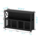 Coffee Bar Cabinet for Liquor and Glasses, Black Oak_07