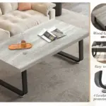 Minimalist Coffee Table, Light Grey Oak, 47 Inch_07