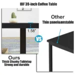 Industrial Coffee Table, Black Oak, 39 Inch_07