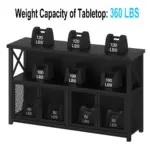 Coffee Bar Cabinet for Liquor and Glasses, Black Oak_08