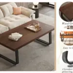 Minimalist Coffee Table, Walnut, 47 Inch_08