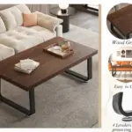 MMinimalist Coffee Table, Walnut, 39 Inch_07