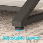 X Shaped Leg Coffee Table with Shelf, Light Grey Oak, 47 Inch_08