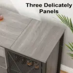 70.86” Wine Cabinet with Fridge Space, Light Grey Oak_10