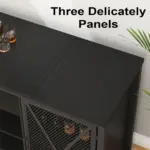 70.86” Wine Cabinet with Fridge Space, Black Oak_04