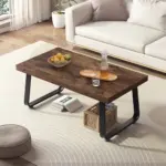 Minimalist Coffee Table, Rustic Brown, 39 Inch_07