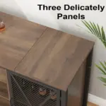 70.86” Wine Cabinet with Fridge Space, Rustic Oak_06