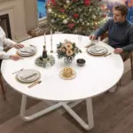 White Oak Round Kitchen Table 05
