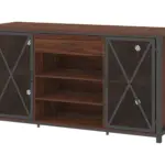 70.86” Wine Cabinet with Fridge Space, Walnut_10