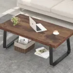 Minimalist Coffee Table, Rustic Brown, 39 Inch_09