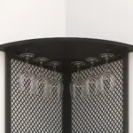 Corner Bar Cabinet with Adjustble Shelf Storage, Black Oak_13