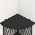 Corner Bar Cabinet with Adjustble Shelf Storage, Black Oak_14