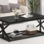 Coffee Table with Storage, Black Oak, 47 Inch_01