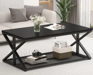 Coffee Table with Storage, Black Oak, 47 Inch_01