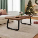Solid Wood Coffee Table, 39 Inch_02