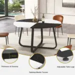 White and Black Faux Marble
