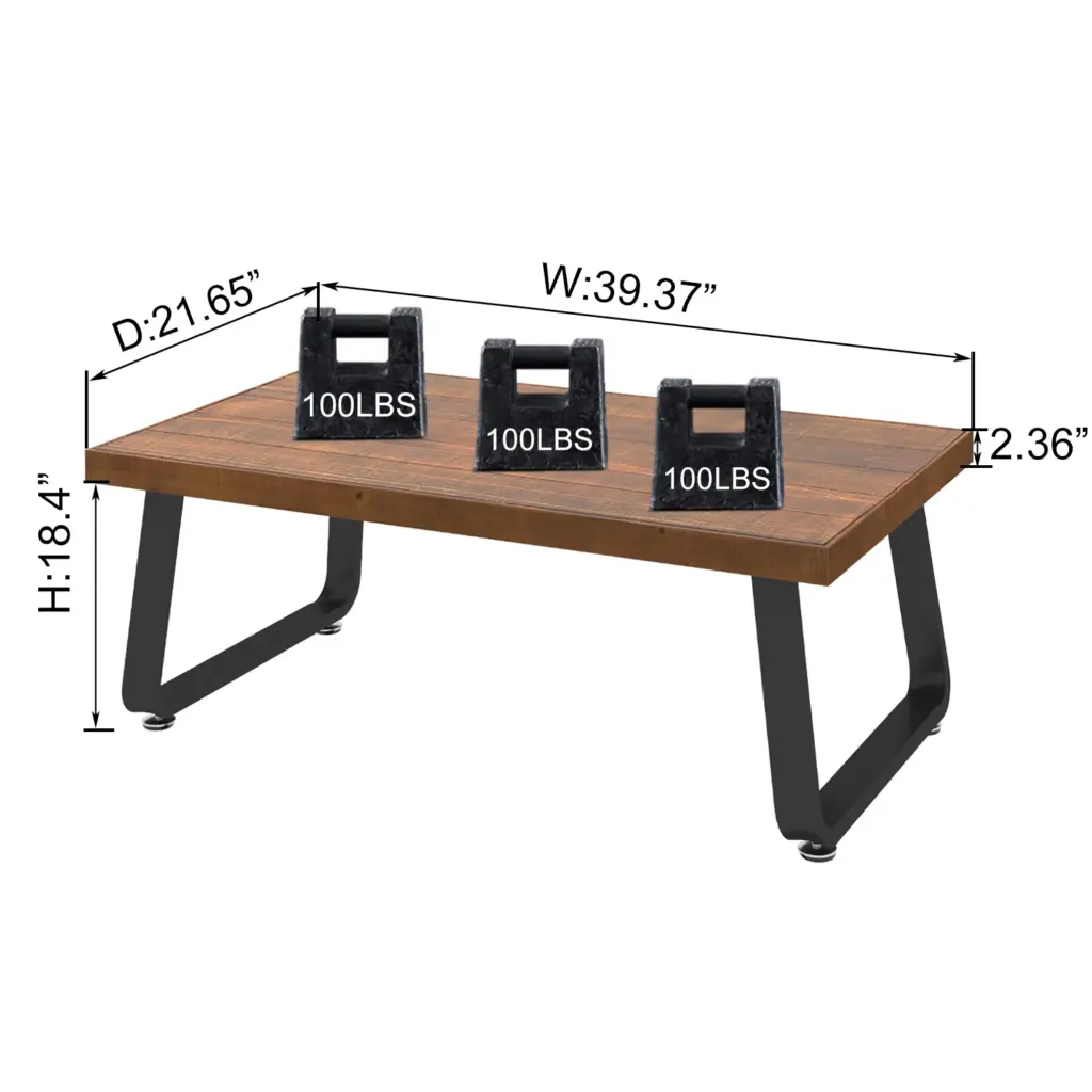 Solid Wood Coffee Table, 39 Inch_06