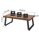 Solid Wood Coffee Table, 39 Inch_06