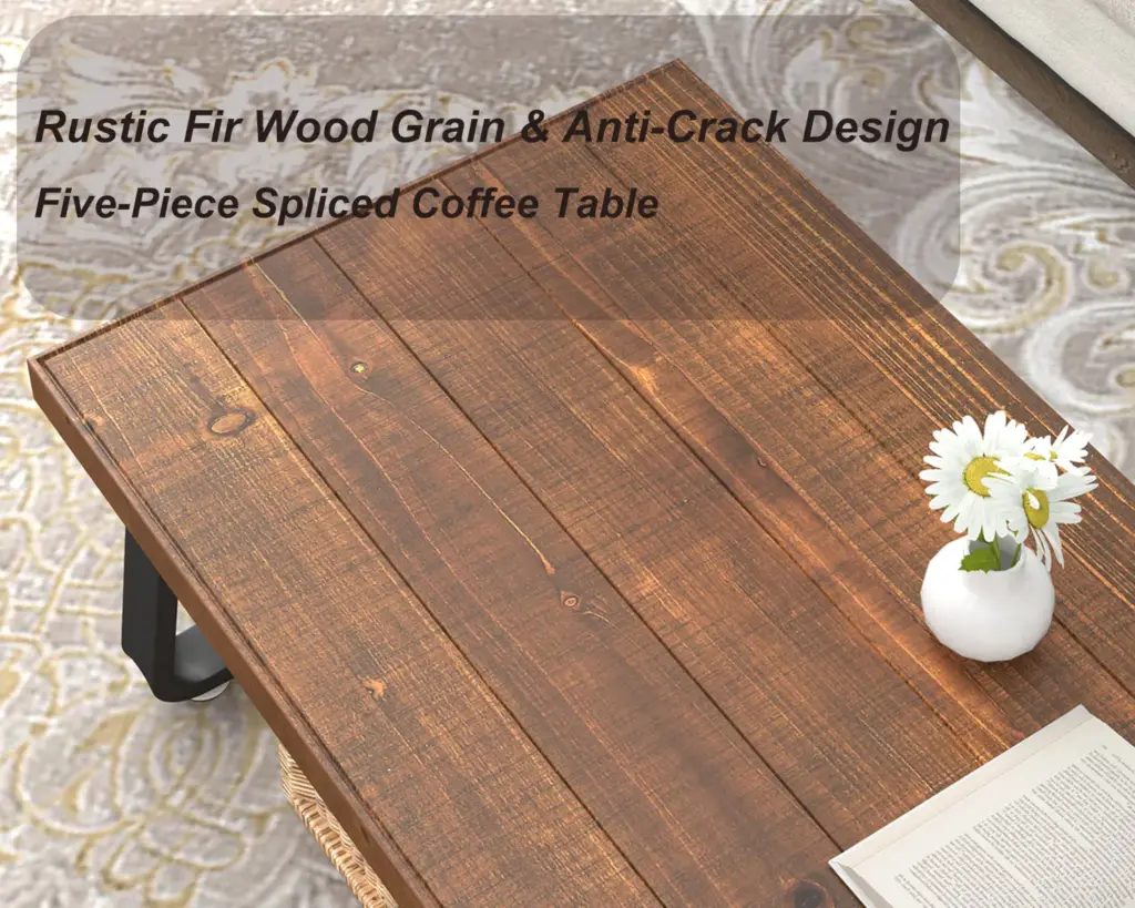Solid Wood Coffee Table, 47 Inch_04