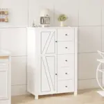 Chest of Drawers Storage Organizer, White Oak_01
