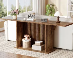 70.9 Inch Console Table, Rustic Brown_01