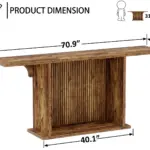 70.9 Inch Console Table, Rustic Brown_02