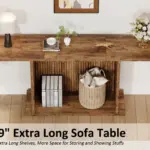 70.9 Inch Console Table, Rustic Brown_03