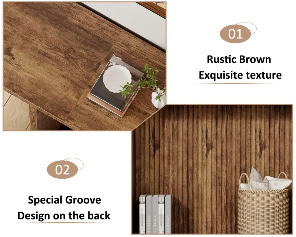 70.9 Inch Console Table, Rustic Brown_04