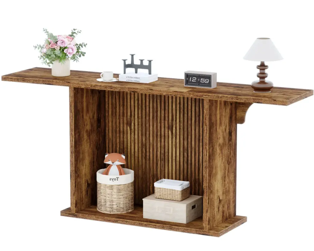 70.9 Inch Console Table, Rustic Brown_11