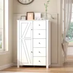 Chest of Drawers Storage Organizer, White Oak_09