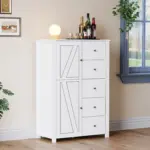 Chest of Drawers Storage Organizer, White Oak_11