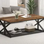 Coffee Table with Storage, Rustic Brown, 47 Inch_03