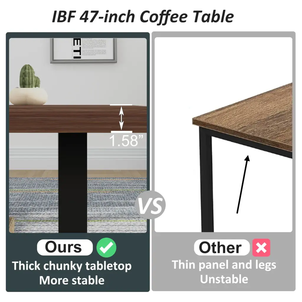 Industrial Coffee Table, Walnut, 47 Inch_06