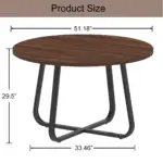 Walnut Round Kitchen Table 04