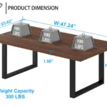 Industrial Coffee Table, Walnut, 47 Inch_05