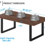 Industrial Coffee Table, Walnut, 39 Inch_06