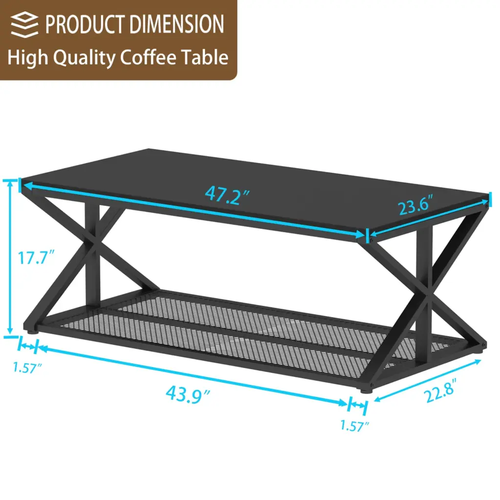 Coffee Table with Storage, Black Oak, 47 Inch_08