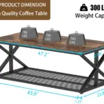 Coffee Table with Storage, Rustic Brown, 47 Inch_05