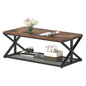 Coffee Table with Storage, Rustic Brown, 47 Inch_01